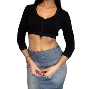 Cop Copine Vintage Black Micro Cardigan